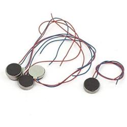 UKD PULABO DC Vibration Motor - 5pcs DC3V/0.1A 1.5V/0.05A 10x2.7mm Coin Mobile Phone Vibration Motor Silver