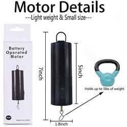 2 Pack Wind Spinner Motor Hanging Display Motor Battery Operated 20 RPM Rotating Motor Multi-Purposes for Wind Spinner Mobile Yard Decor Hanging Ornament Outdoor Sculptures-Medium Speed (2 Pcs Black)