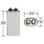 GE Genteq Oval Capacitor 25 uf MFD 370 Volt Z97F9607 97F9607