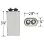 GE Genteq Oval Capacitor 25 uf MFD 370 Volt Z97F9607 97F9607
