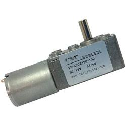 BEMONOC 12V Small DC Worm Geared Motor 64 RPM Metal 6mm Shaft for DIY Parts