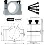GREESUNY 52mm Aluminum Spindle Clamp Motor Mounting Bracket with 4PCS M6 Screws for CNC Router Engraving Machine