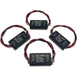 Brake Light Flasher Strobe Brake Light Strobe Tail Light Strobe Brake Flasher LED Flash Module Flash Strobe Controller for Motorcycles Cars Trucks Brake Light Tail Stop Light 12-30 V (4 Pieces)