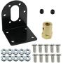 ZZHXSM 1Set 37mm DC Geared Motor Mounting L Shaped Bracket Gear Reduction Motor Holder with 6mm Hexagonal Coupling and Mounting Screws and Nuts