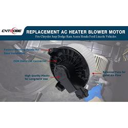 AC Heater Blower Motor HVAC Compatible with Chrysler 200 Sebring, Jeep Patriot, Dodge Caliber Journey Ram 1500, Acura TL, Honda Accord, Ford Edge, Lincoln - Part# 79310-STKA-41, 5191345AA