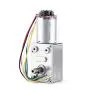 DC 12V high Torque Turbine Worm Gear Motor, with Encoder Strong self-Locking 10/20/30/40 /100 RPM(40RPM)