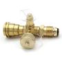 MCAMPAS Propane Cylinder Brass Tee with 4 Port Adapter for Motorhomes Tank RV Camping