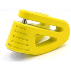 Acekit Veison Bicycle and Motorcycle Brake Disc Lock Heavy Duty Strengthen Body Sawing Resistant with Four Ribs 6mm Harden Lock Pin with Remind Cable-Yellow