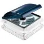 Hike Crew 14” RV Roof Vent Fan – 12V Motorhome Fan w/ 3 Speed Intake & Exhaust – Manual Crank Lift & Smoke Lid – Includes Screws & Garnish