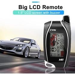 BANVIE 2 Way Car Alarm System with Remote Engine Start Starter