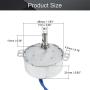 Fielect Synchronous Motor AC 110V 15-18RPM Turntable Motor CW Direction 4W TYC-50 Horizontal Hole Tapping Shaft for Hand-Made, School Project, Model or Guide Motor
