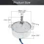 Fielect 2Pcs Synchronous Motor AC 110V 15-18RPM Turntable Motor CW Direction 4W TYC-50 Horizontal Hole Tapping Shaft