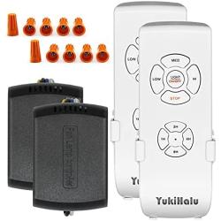 YukiHalu Ceiling Fan Remote Control Kit, Universal and Compact Size, Fan Speeds and Timings Control, Comply with UL1917