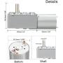 uxcell DC 3V 3RPM Worm Gear Motor 6mm Shaft High Torque Turbine Reducer