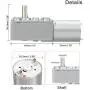 uxcell DC 12V 65RPM Worm Gear Motor 6mm Shaft High Torque Turbine Reducer