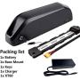Jieoto 52V 13AH E-Bike Battery Lithium Li-ion Electric Bicycle Battery Pack with 2A Charger BMS for Bike Battery 250W 350W 500W Motors, More Suitable for Modification.