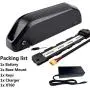 Jieoto 52V 13AH E-Bike Battery Lithium Li-ion Electric Bicycle Battery Pack with 2A Charger BMS for Bike Battery 250W 350W 500W Motors, More Suitable for Modification.