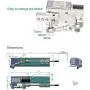 BEMONOC DIY Design DC 12V High Speed 260RPM Reciprocating Motor Linear Actuator Stroke 30mm Adjustable+Switching Power Supply 110V-240V+PWM Speed Controller