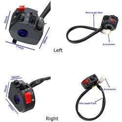 SHENYUAN-Accessories&Parts 22mm Durable Motorcycle Switches Motorbike Horn Button Turn Signal Electric Fog Lamp Light Start Handlebar Controller Switch (Color : Left and Right)
