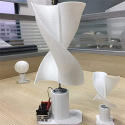 CHIXIA Micro DC Motor DIY Windmill Model Vertical Axis Wind Turbine Generator with Small LED Lights-White 10w (y5wog-001)
