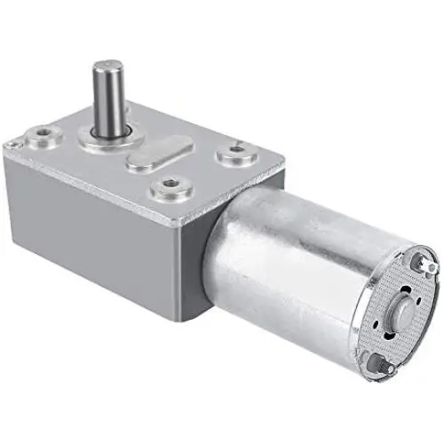 DC 12V Reversible High Torque 12V Worm Gear Motor Female Shaft High Torque Turbo Worm Gear Box Reduction Electric Motor(5RPM)