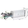 Vbestlife 36V/48V 1000W Brushless Motor Controller & Half Twist Throttle Combo, 124DX LCD Throttle 2 in 1 E-Bike Controller Set for Electric Scooter