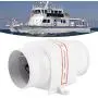 Acouto Bilge Air Blower 12V 4inch 270CFM in‑Line Marine Bilge Air Blower 4