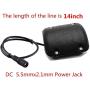Black Shell DC 12V 5000RPM Vibration Motor for Massage Cushion DC Female 5.5mmx2.1mm Power Jack Adapter Plug Pigtail Cable, 12inch DC Power 2PCS