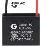 uxcell Ceiling Fan Capacitor CBB61 7uF 450V AC 2 Wires Metallized Polypropylene Film Capacitor 43x32x23mm for Electric Fan Pump Motor Generator 3Pcs