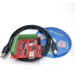 DEVMO Mach3 USB Interface Board USB CNC Controller 4 Axis Motion Control Card Interface Breakout Board for Stepper Motor Driver