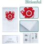 12 Pack FJM Vacuum Bags Compatible with Miele FJM Bags AirClean 3D Efficiency Vacuum Cleaner, Include 4 Pair Pre-Motor and Post-Motor Filters