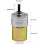 Eilumduo DC 24V 60RPM Gear Motor High Torque Electric Micro Speed Reduction Geared Motor Eccentric Output Shaft 37mm Diameter Gearbox with 2 Terminals