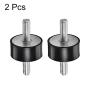 uxcell M10 Rubber Mounts, 2pcs Male/Male Shock Absorber, for Motor Generator Compressor Garage Reverse Pump Impact Air Generator Bobbins, D40mmxH20mm