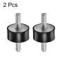 uxcell M10 Rubber Mounts, 2pcs Male/Male Shock Absorber, for Motor Generator Compressor Garage Reverse Pump Impact Air Generator Bobbins, D40mmxH20mm