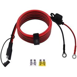 CUZEC 6FT/1.83m 14AWG Ring Terminal To SAE Harness Quick Connect/Disconnect Assembly, 20A Fuse
