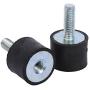 M8 M6 Vibration Isolator, Keenso Vibration Mount 2 Threaded Studs AntiVibration Isolation Rubber Mounts Boat Bobbins, pack of 4(VD3020 M823)
