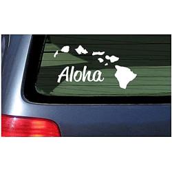 Aloha with Hawaii Island Chain Decal Decal Vinyl Decal | 5