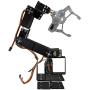 diymore Black ROT3U 6DOF Aluminium Robotic Clamp Claw Kit with MG996R Servos and 25T Metal Disc Horns