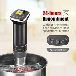Sous Vide Cooker Ultra-Quiet: Color LCD Recipes IPX7 Waterproof Circulator Cooker Brushless DC Motor 1100 Watts Immersion Circulator Include Sous Vide Cookbook by KitchenBoss