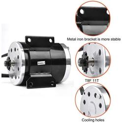 Kunray 48V 1000W Brushed DC Motor High Speed Electric Motor & DC Brush Controller & Gas Accelerator Throttle & Ignition Lock for Dirt Bike e-Bike ATV Go Kart Moped Mini Bikes Motorized Bicycle