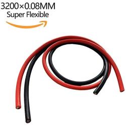 Bryne 6 Gauge Ultra Flexible Silicone Wire 6 Ft [3 Ft Red and 3 Ft Black],3200 Strands 0.08mm of Tinned Copper,High and Low Temperature Resistance -60~200 Degree C (6 AWG, Red&Black)