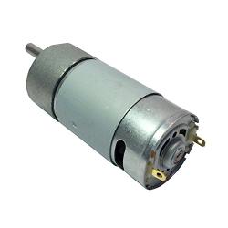 BEMONOC Small DC Gear Motor High Speed 12V 460 RPM Reversible Electric Motor 37mm Diameter for Diy Parts
