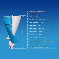 GDXFSM Wind Turbine Controller Vertical Axis Generator, 2-Blade Wind Vertical Axis Generator Set Motor Vertical Breeze Generator Vertical Wind Suitable for RV Home,Colorful1,35cm78cm