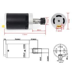 DC Brushless Spindle Motor 24V 12000rpm ER11 with PWM Speed Controller Driver Board Kit with Connection Cable for 3018 Series 3018 Pro CNC Router Engraving Milling Machine/Lathe/Rolling Mills/Pump