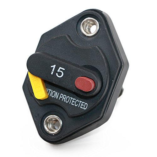 T Tocas 32V DC Circuit Breaker with Manual Reset Button Switchable 12V 24V 15A T3