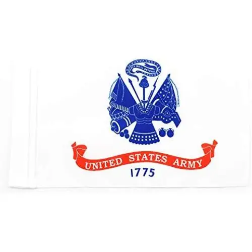 Motorcycle Flag U.S. Army 5.5 X 9 Inches with 3/8 Motorcycle Flag U.S. Army 5.5 X 9 Inches with 3/8