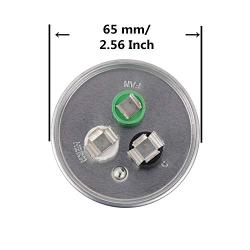 BOJACK 80+5 uF 80/5 MFD ±6% 370/450 V AC CBB65 Dual Run Circular Start Capacitor for AC Motor Run or Fan Start or Condenser Straight Cool or Heat Pump Air Conditioner