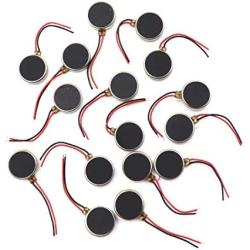 Mecion 10mm x 3mm Mini Flat Coin Viberation Motor 3V 12000RPM DC Motor with Leads 16 pcs