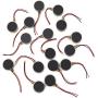 Mecion 10mm x 3mm Mini Flat Coin Viberation Motor 3V 12000RPM DC Motor with Leads 16 pcs