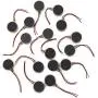 Mecion 10mm x 3mm Mini Flat Coin Viberation Motor 3V 12000RPM DC Motor with Leads 16 pcs